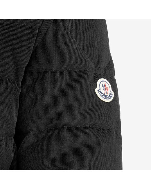 Moncler Black Rochebrune Corduroy Padded Jacket for men