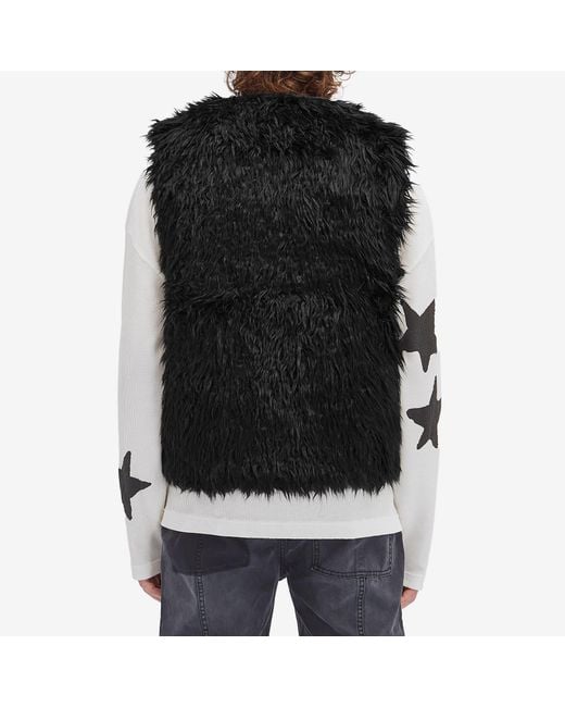 Cole Buxton Black Mohair Gilet for men