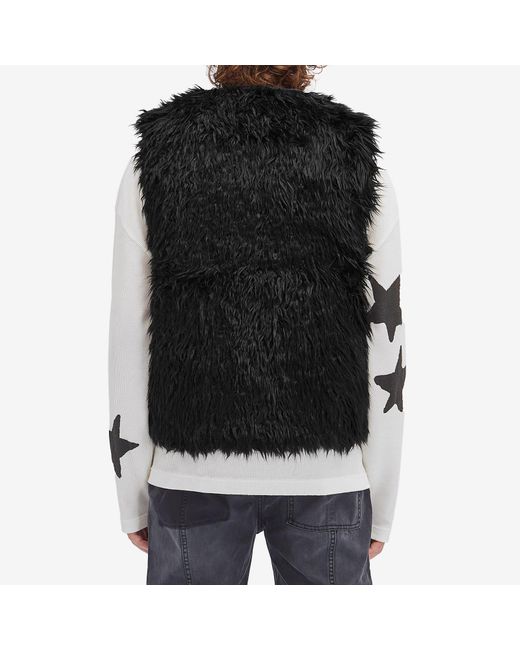 Cole Buxton Black Mohair Gilet for men