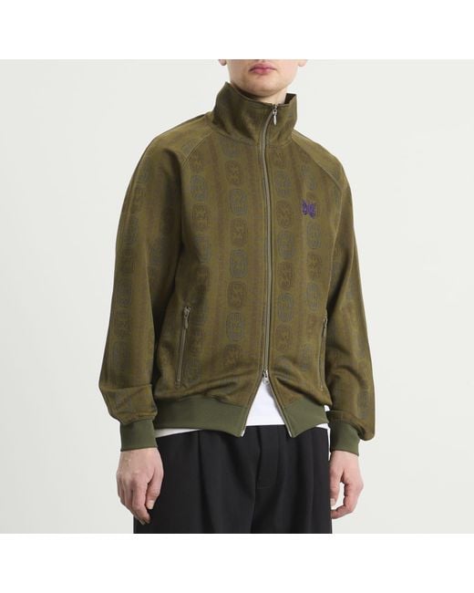 Needles Poly Jacquard Track Jacket in Green for Men | Lyst