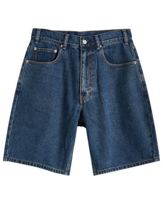 Thisisneverthat Blue Washed Denim Short for men