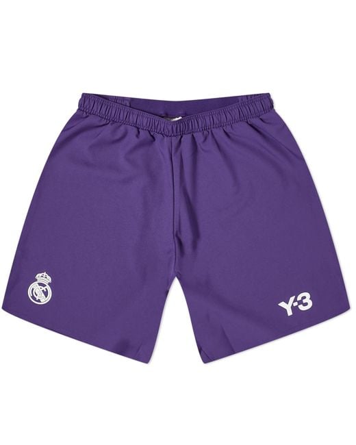 Y-3 Purple X Real Madrid 4Th Jersey Shorts for men