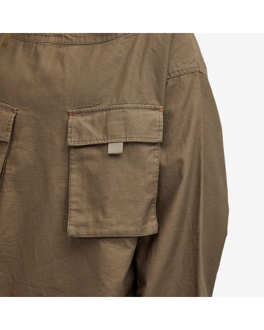 Brain Dead Green Military Cloth Smock Jacket for men