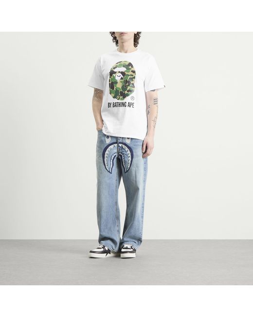 A Bathing Ape White Abc Camo By Bathing Ape T-Shirt for men