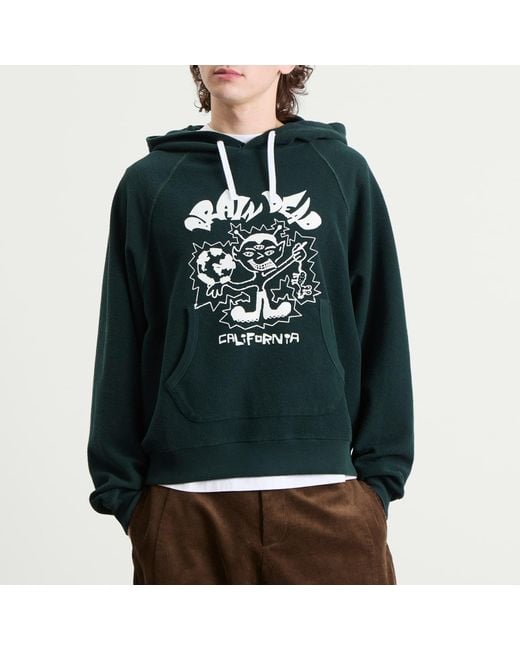 Brain Dead Green Global Shock Hoodie for men
