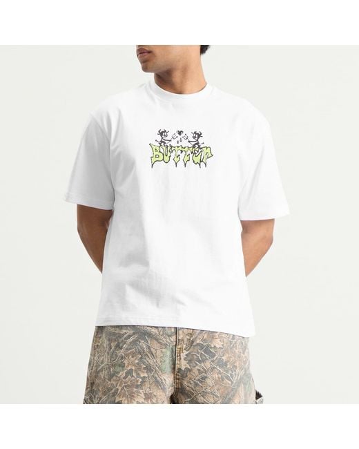 Butter Goods White Diablo T-Shirt for men