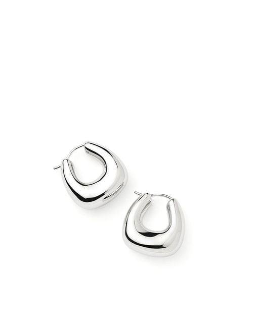 Missoma Metallic Sculptural Chubby Small Hoop Earrings