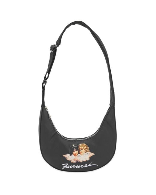 Fiorucci Black Squiggle Angel Shoulder Bag