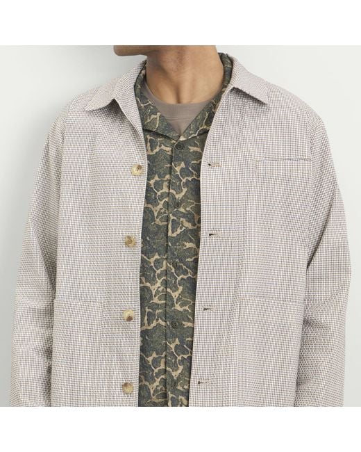 Kestin Gray Seersucker Huntly Jacket for men