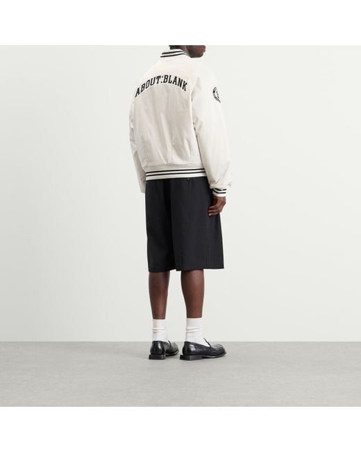 About Blank White Reversible Satin Jacket for men