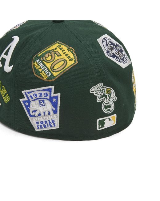 KTZ Green Image Oakland Athletics All Over 59Fifty Cap