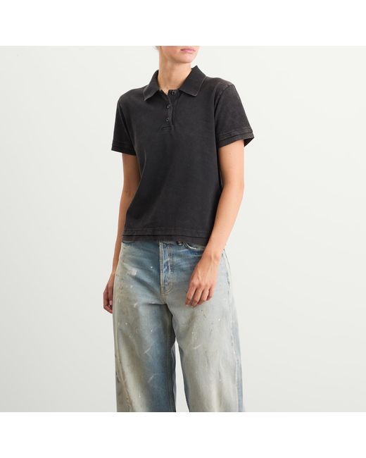 J.W. Anderson Black Layered Short Sleeve Polo Top