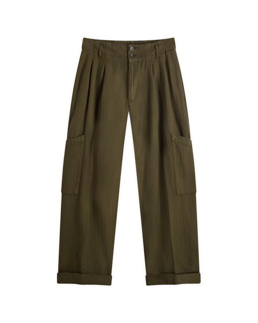 YMC Green Greease Wide Trousers