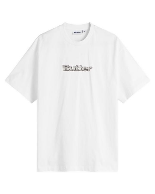 Butter Goods White Alloy Logo T-Shirt for men