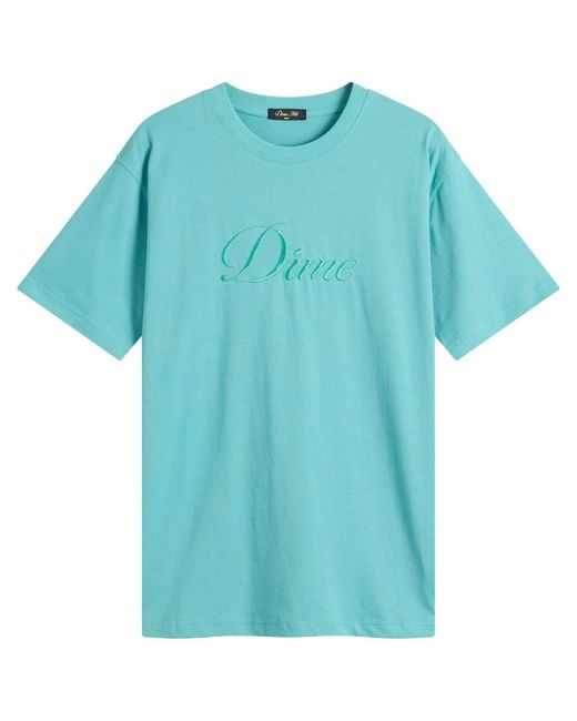 Dime Blue Cursive T-Shirt for men