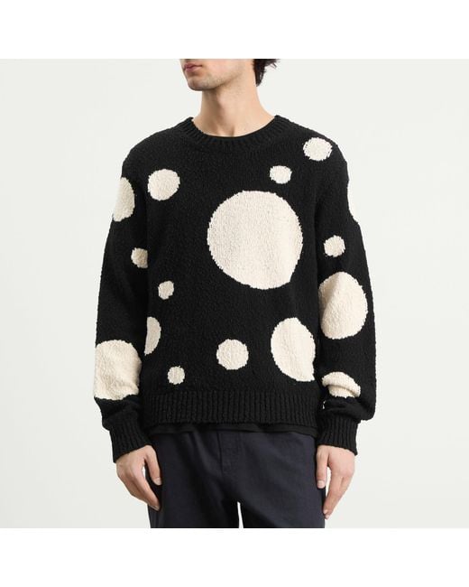 Folk Black Chain Crew Jumper for men