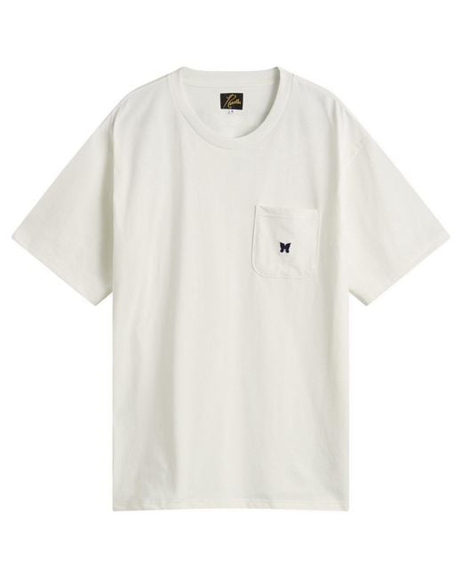 Needles White Papillion Pocket T-Shirt for men