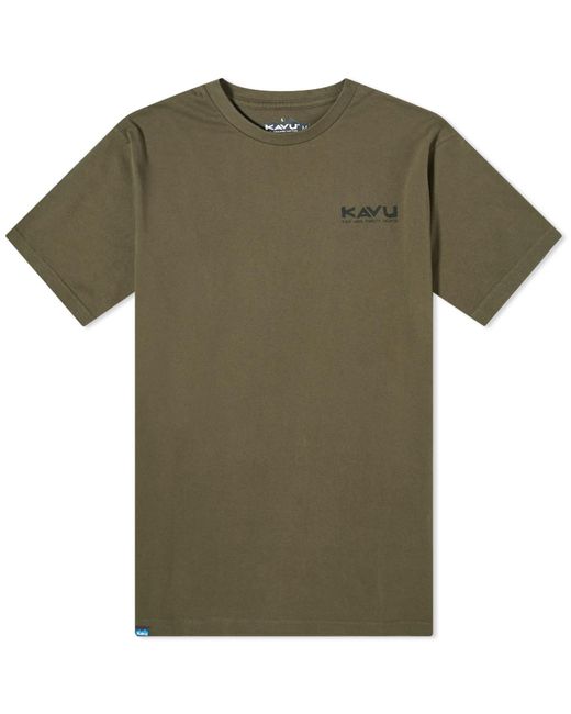 Kavu Green Klear Above Etch Art T-Shirt for men