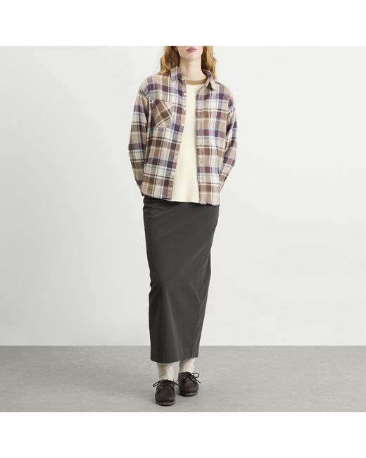 Beams Boy Gray Boy Workcheck Shirt