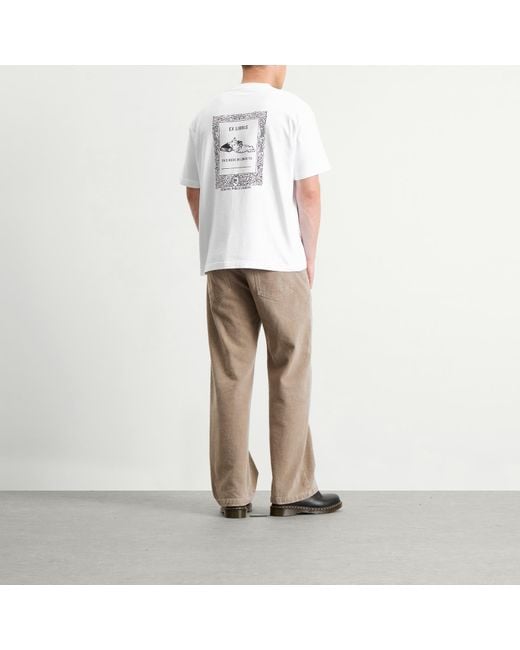 Percival White Ex Libris Oversized T-Shirt for men