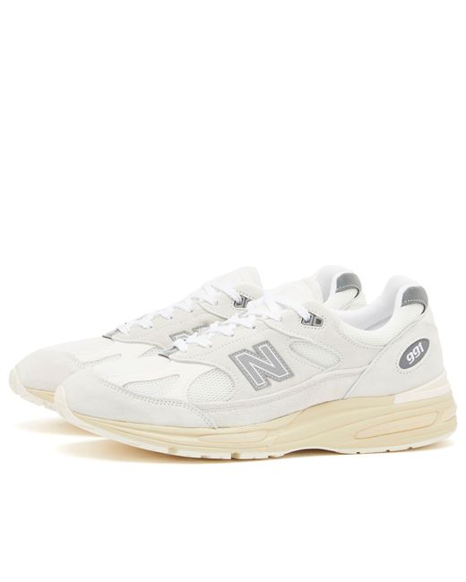 New Balance White U991Ow2 Sneaker Made