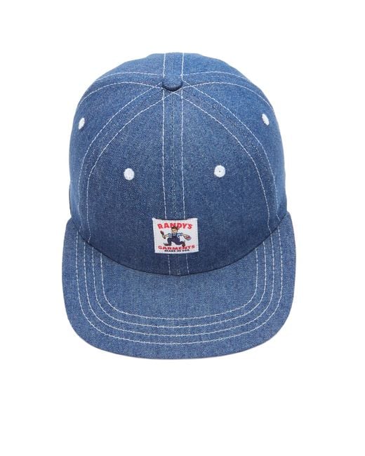 Randy's Garments Blue 5 Panel Logo Snapback Cap for men