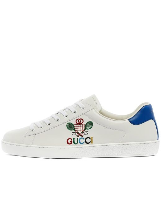 gucci white sneakers bee