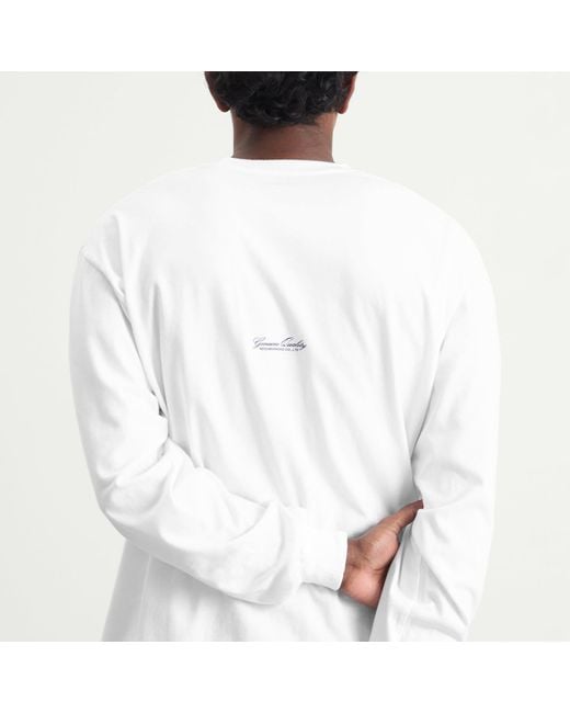 Neighborhood Ls-1 Distorted Logo Long Sleeve T-Shirt in White for