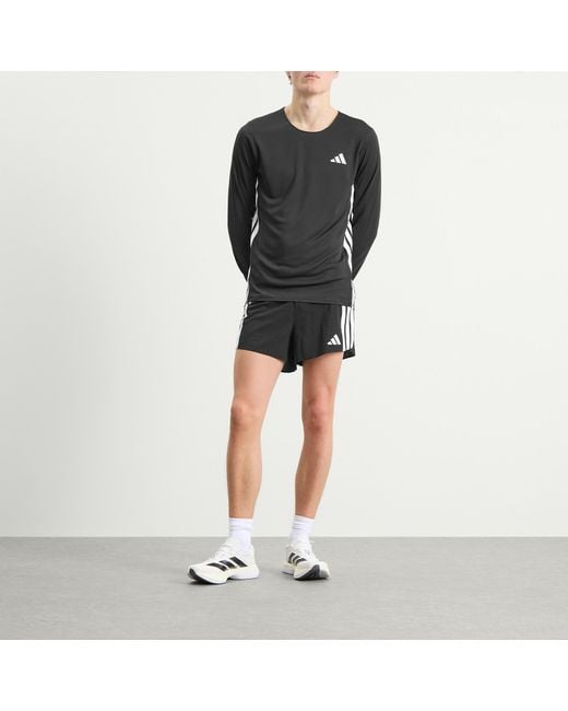 Adidas Originals Black Adidas Adizero Running Long Sleeve Top for men