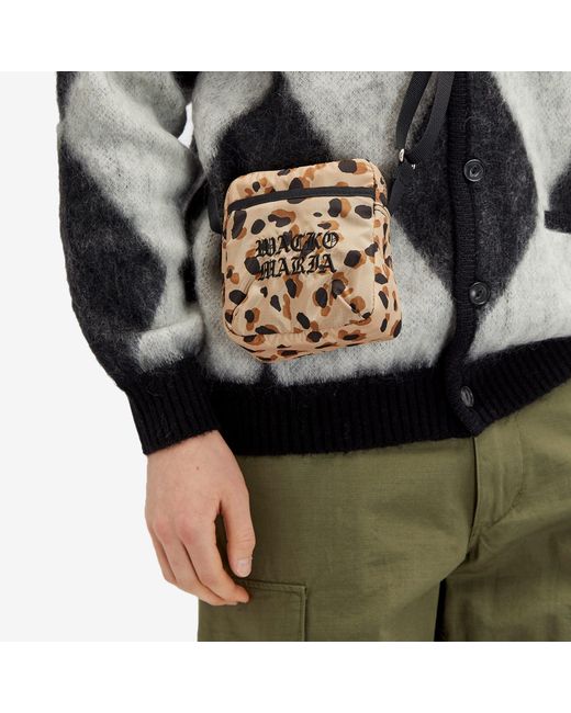 Wacko Maria Speak Easy Leopard Shoulder Bag in Metallic for Men | Lyst