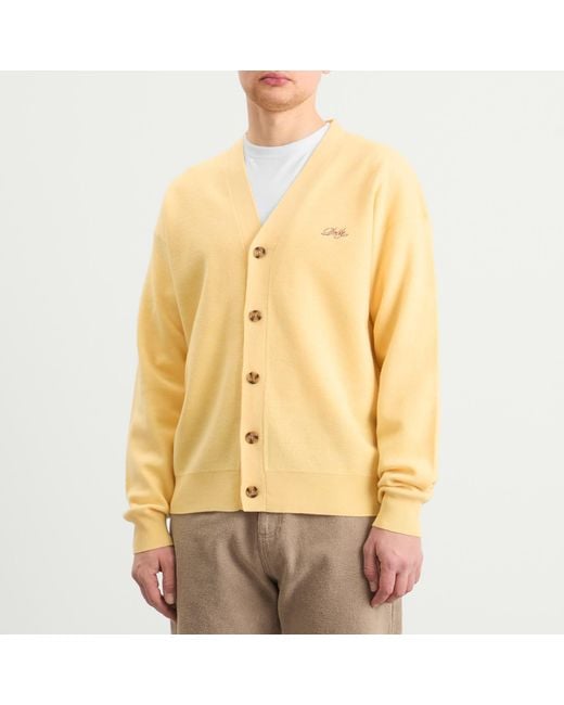 Drole de Monsieur Yellow Logo Cardigan for men