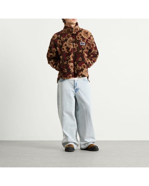Napapijri Brown X Martine Rose Jacquard Fleece Jacket for men