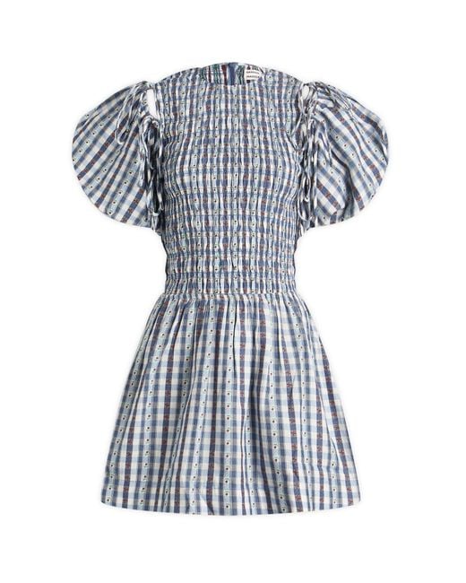 Damson Madder Blue Becca Bubble Mini Dress