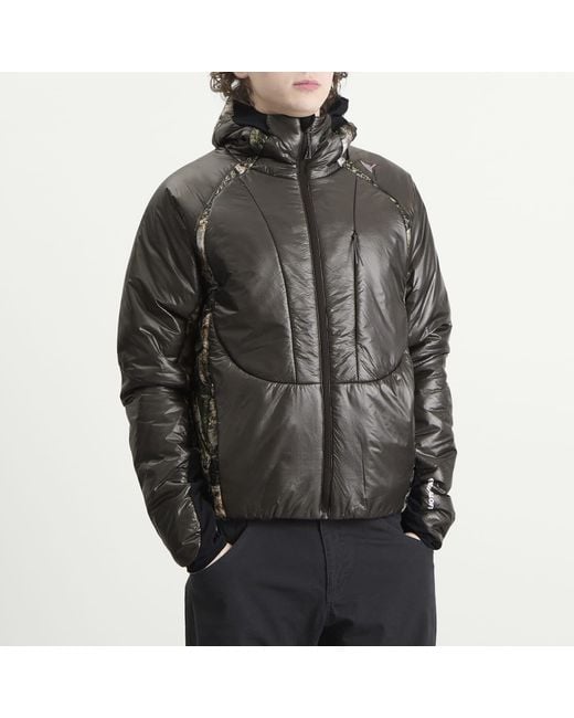 Roa Black Hima Primaloft Moth Print Insulated Synthetic Jacket for men