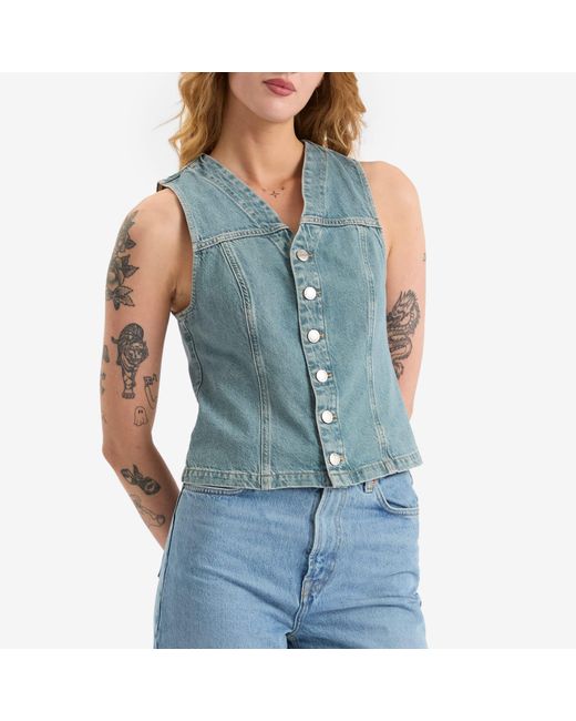 Samsøe & Samsøe Blue Sabeth Denim Vest