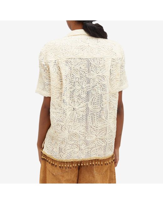ANDERSSON BELL Natural Flower Jacquard Shirt