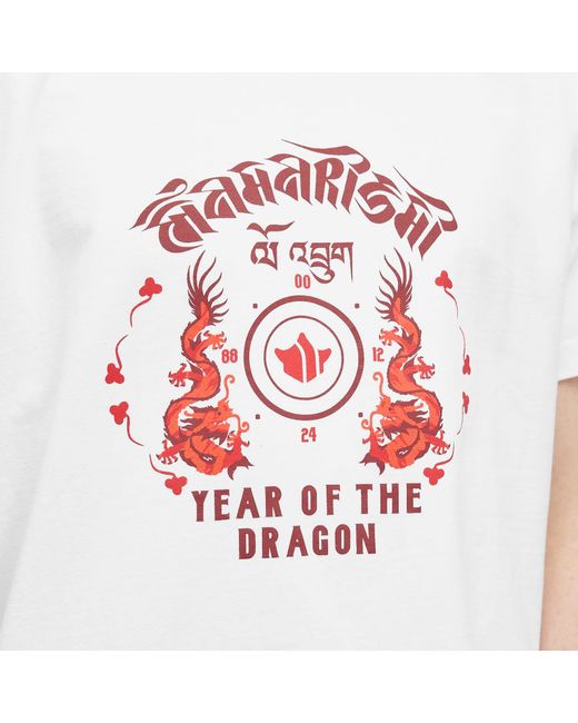 Maharishi White Dragon Anniversary T-Shirt for men