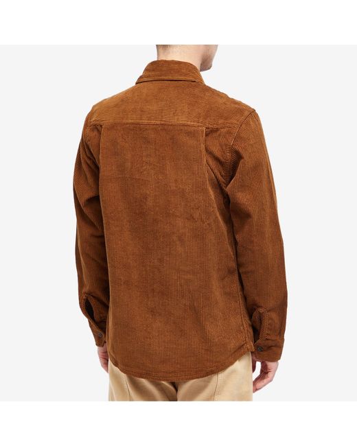 Kavu Brown Petos Corduroy Shirt Jacket for men