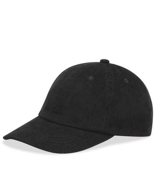Folk Black Corudroy Cap for men