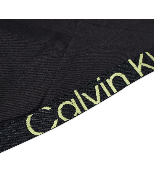 Calvin Klein Black Ck Unlined Bralette/Sunny Lime