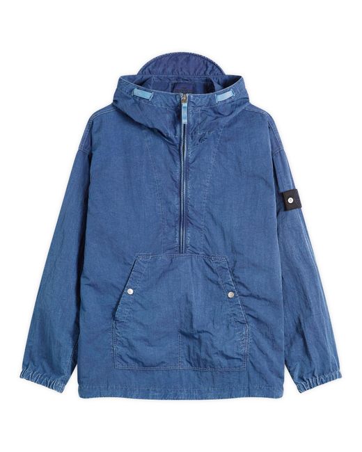 Stone Island Blue Denim Research Nylon-Tc Marmo Parka Jacket for men