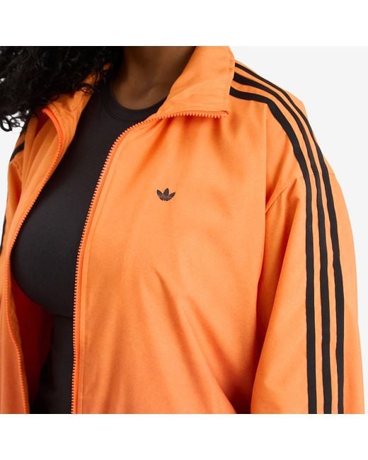 adidas Firebird Oversized Track Top in Orange | Lyst