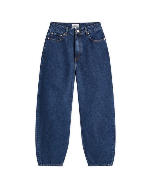 Ganni Blue Stary Rigid Denim Jeans