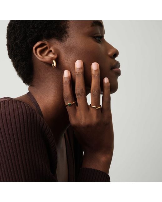 Missoma Metallic Molten Wave Stacking Ring
