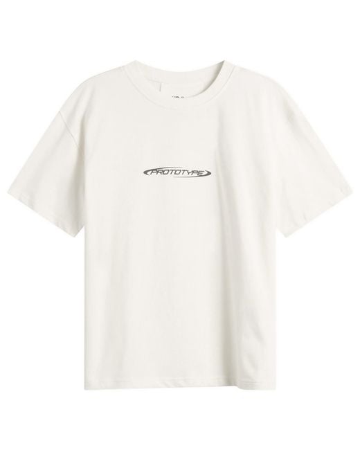 KA_YO_Prototype White Boxy Logo T-Shirt for men