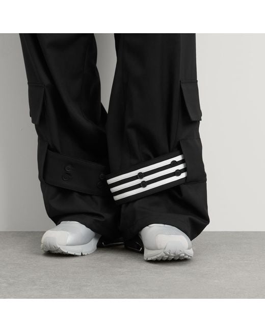 Y-3 Black Three Stripe Cargo Pant for men