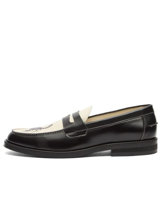 Duke & Dexter Black Wilde Scorpion Penny Loafer for men