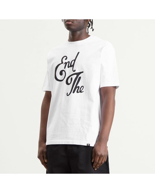 by Parra White End The Loungechair T-Shirt for men