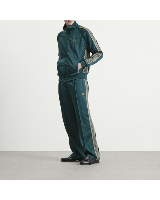 Needles Green Poly Jacquard Track Jacket for men