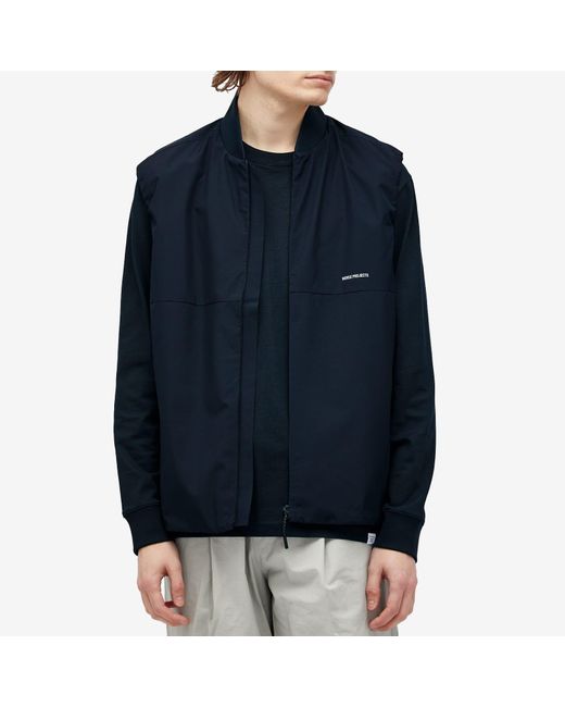Norse Projects Blue Gore-Tex Infinium Bomber Jacket Gilet for men
